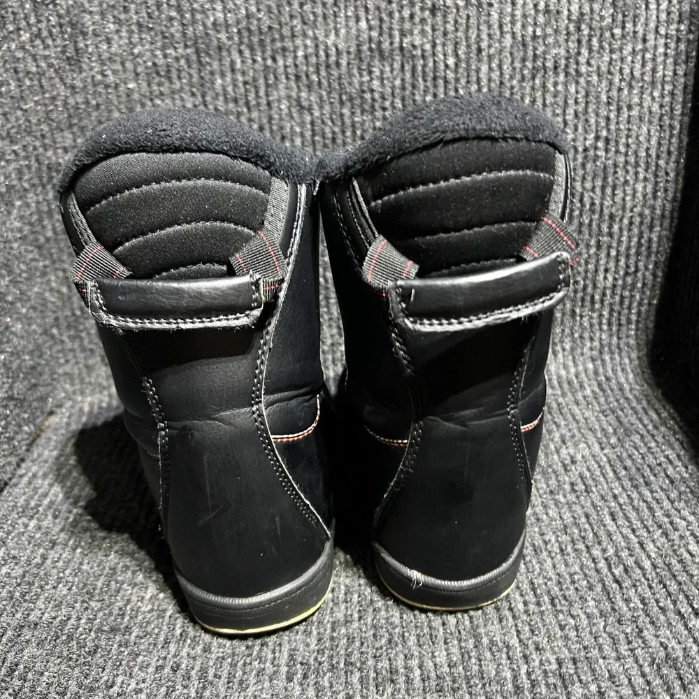 Head JR Snowboard Boots Kids Size 2/3 Black Boa Lacing Comfort Cuff Winter Sport